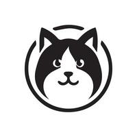 katt silhuett logotyp design vektor illustration