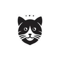 katt silhuett logotyp design vektor illustration