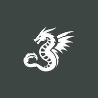 Drachen Vektor Icon Illustration Design Logo Vorlage