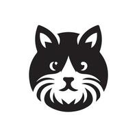 katt silhuett logotyp design vektor illustration