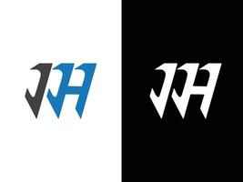 J H brev logotyp design vektor