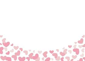 valentines dag bakgrund fri kopia Plats område. arrangemang av rosa hjärta ikoner. vektor för baner, hälsning kort, affisch, webb, social media.