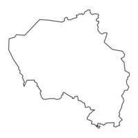 goh Dschibuta Kreis Karte, administrative Aufteilung von Elfenbein Küste. Vektor Illustration.
