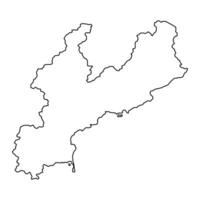 söder hamgyong provins Karta, administrativ division av norr korea. vektor illustration.