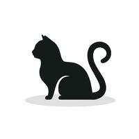 Katze Silhouette Logo Design. Katze Vektor Symbol. Katze Silhouette Symbol. Vektor Illustration
