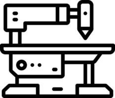 schwarz Linie Symbol zum Maschinen vektor