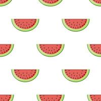 eamless Muster mit Wassermelone Scheiben. Sommer- frisch Obst Hintergrund. Vektor Illustration im eben Stil