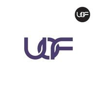 Brief uof Monogramm Logo Design vektor