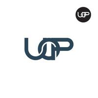 Brief uop Monogramm Logo Design vektor