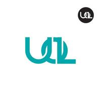 Brief uol Monogramm Logo Design vektor