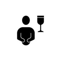 Sommelier Konzept Linie Symbol. einfach Element Illustration. Sommelier Konzept Gliederung Symbol Design. vektor