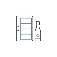 vin källare begrepp linje ikon. enkel element illustration. vin källare begrepp översikt symbol design. vektor