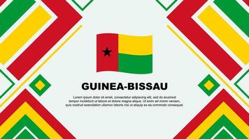 Guinea-Bissau Flagge abstrakt Hintergrund Design Vorlage. Guinea-Bissau Unabhängigkeit Tag Banner Hintergrund Vektor Illustration. Guinea-Bissau Flagge
