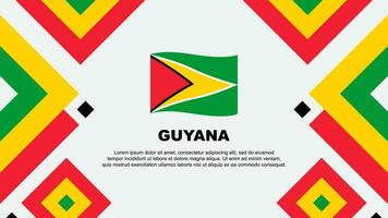 Guyana Flagge abstrakt Hintergrund Design Vorlage. Guyana Unabhängigkeit Tag Banner Hintergrund Vektor Illustration. Guyana Vorlage