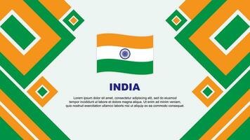 Indien flagga abstrakt bakgrund design mall. Indien oberoende dag baner tapet vektor illustration. Indien tecknad serie
