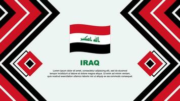 Irak Flagge abstrakt Hintergrund Design Vorlage. Irak Unabhängigkeit Tag Banner Hintergrund Vektor Illustration. Irak Design