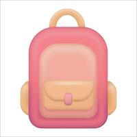 Schule Tasche liefern isoliert Symbol. zurück zu Schule Tasche Illustration. Kinder Schule Tasche zum Schule Vorlage vektor