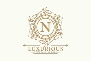 Luxus Logo Design mit Initiale Brief zum Marke Name vektor