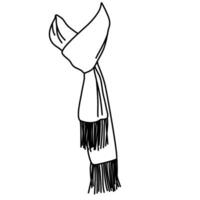 scarf linje konst vektor falla vinter- illustration