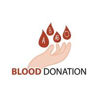 Blut Spende Illustration Konzept. Welt Blut Spender Tag. vektor