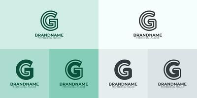 modern brev g logotyp uppsättning, lämplig för företag med g eller gg initialer vektor