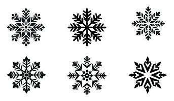 Winter Wunderland Schneeflocke einstellen vektor