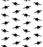 Vektor nahtlos Muster von Hand gezeichnet Spinosaurus