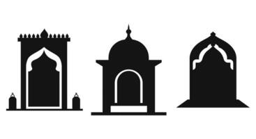 lugn minareter och kupoler uppsättning vektor