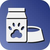 hund mat vektor glyf lutning bakgrund ikon för personlig och kommersiell använda sig av.