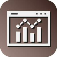 Statistiken Vektor Glyphe Gradient Hintergrund Symbol zum persönlich und kommerziell verwenden.