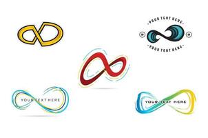 modernes Infinity-Logo-Design mit coolem Farbverlauf vektor