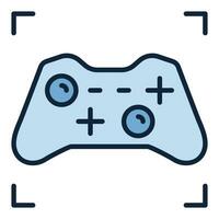 kontrollant eller gamepad vektor färgad ikon eller symbol