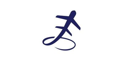 Reise Logo Design mit Flugzeug Symbol, Vektor, Symbol, Symbol. vektor