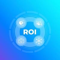 Roi, Return on Investment-Vektorillustration vektor