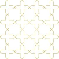 Arabisch geometrisch Mosaik druckbar nahtlos Muster mit abstrakt marokkanisch drucken im Blau und Orange Farben. Ramadan kareem traditionell islamisch Kunst Illustration Hintergrund vektor