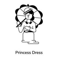 modisch Prinzessin Kleid vektor