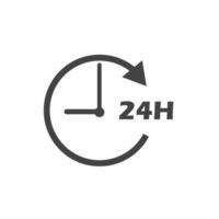 24 Stunde nonstop Symbol Vektor Element Design Vorlage