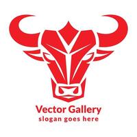 Vektor rot Stier Logo Design