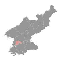 Pjöngjang Stadt Karte, administrative Aufteilung von Norden Korea. Vektor Illustration.