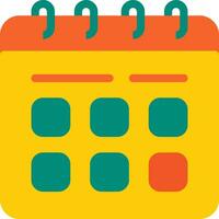 kalender datum månad år vektor platt ikon, lämplig för företag eller investering eller kontor ändamål.
