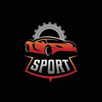 Sport Auto Garage Symbol Logo Vorlage Vektor Illustration Design. Auto Reparatur Service, Automobil und Ausrüstung Logo Konzept