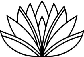 Lotus Blume Gekritzel Symbol Gravur vektor