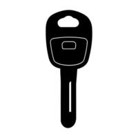 Auto Schlüssel Silhouette isoliert auf Weiß Hintergrund. Auto Schlüssel Symbol Symbol Zeichen Vektor. vektor