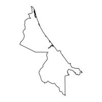 limon provins Karta, administrativ division av costa rica. vektor illustration.