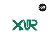 brev xnr monogram logotyp design vektor