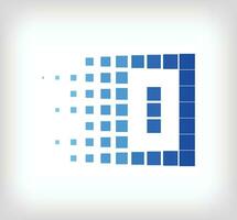 einzigartig kreativ Digital Nummer 0 Logo. Technologie Unternehmen Logo Vorlage mit Pixel Kunst und verstreut Zahlen. Vektor