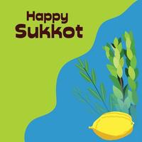 vektor illustration av en bakgrund för judisk semester glad sukkot.