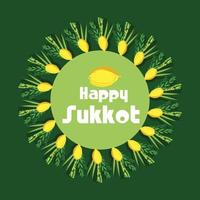 vektor illustration av en bakgrund för judisk semester glad sukkot.