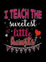 jag lära de sötaste liten hjärtan hjärtans dag text t-shirt typografi vektor