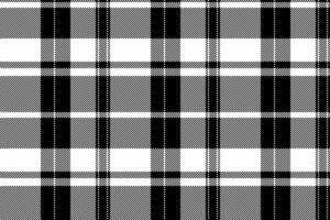 mysigt tyg kolla upp sömlös, välja textil- vektor mönster. netto pläd bakgrund textur tartan i svart och vit färger.